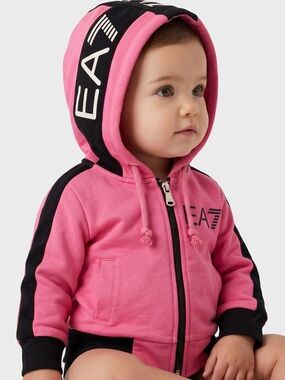 Emporio Armani | Pink Zip Hoodie Sz 0-12 months